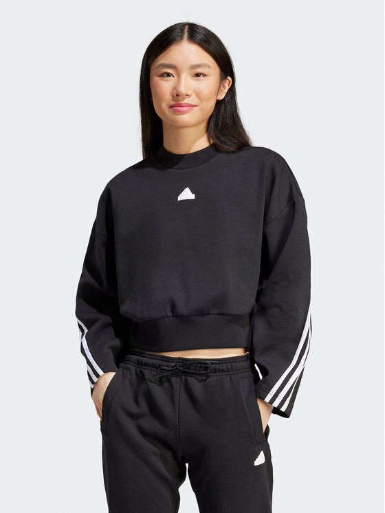 Női Pulóver adidas, Méret: L, Fekete, Future Icons 3-Stripes IP1549
