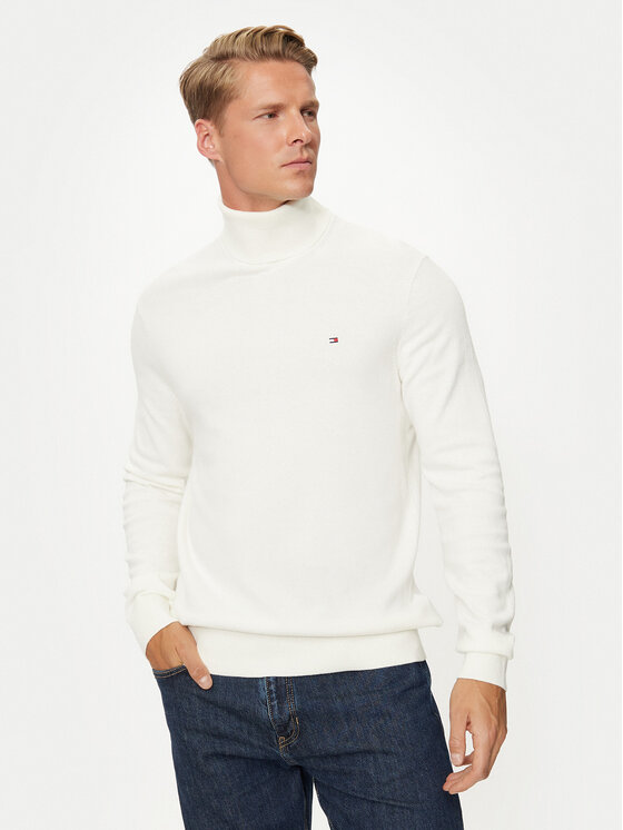 Tommy Hilfiger Tommy Hilfiger Rolák MW0MW28048 Bílá Regular Fit