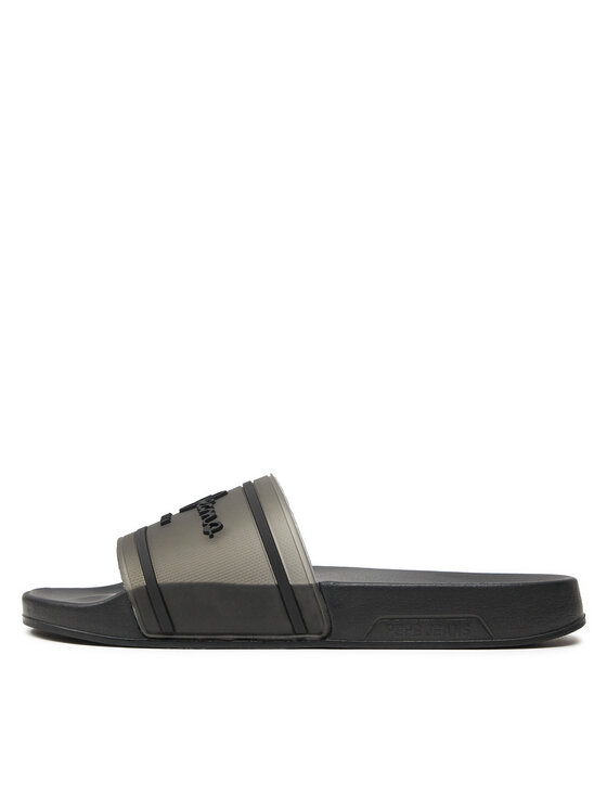Pepe Jeans Pepe Jeans Şlapi Slider Translucent W PLS70147 Negru