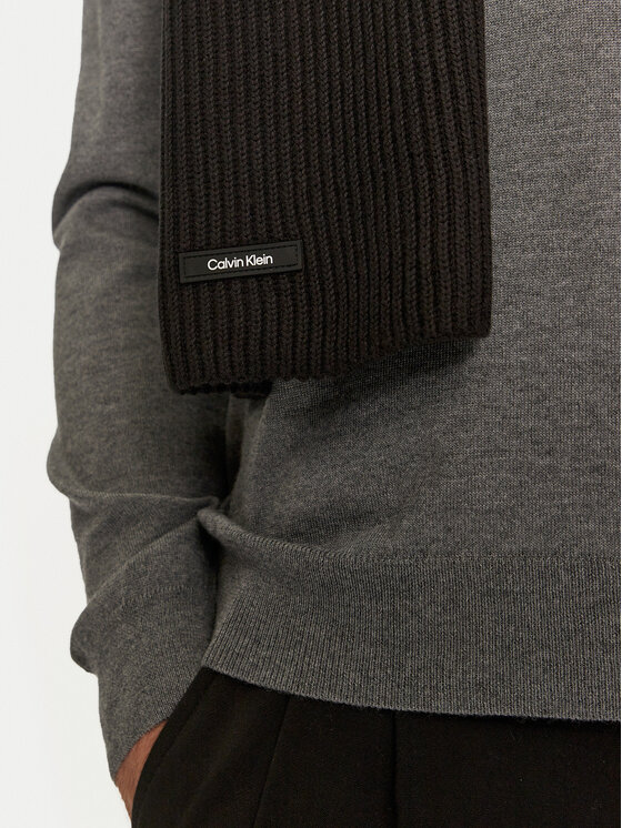 Calvin Klein Calvin Klein Komplekti kuuluvad sall ja müts Gs Classic Rib Beanie + Scarf K50K512389 Must