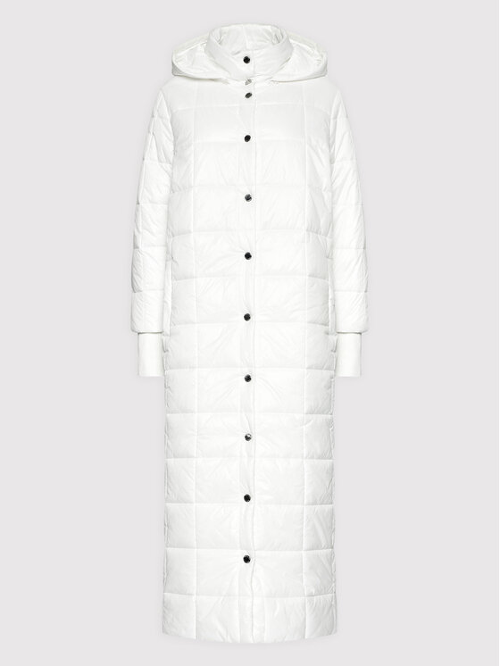 Patrizia Pepe Patrizia Pepe Μπουφάν μεταβατικό 8O0042/A116-W146 Λευκό Relaxed Fit