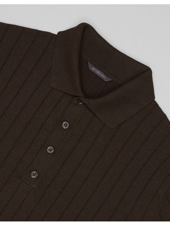 Borgio Borgio Sweter pastrengo Brązowy Slim Fit