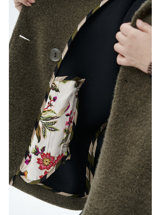 blue shadow blue shadow Płaszcz przejściowy Cristina Khaki Regular Fit