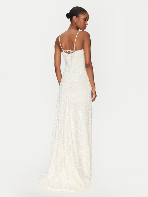 YAS YAS Sukienka wieczorowa Mira 26036359 Biały Regular Fit