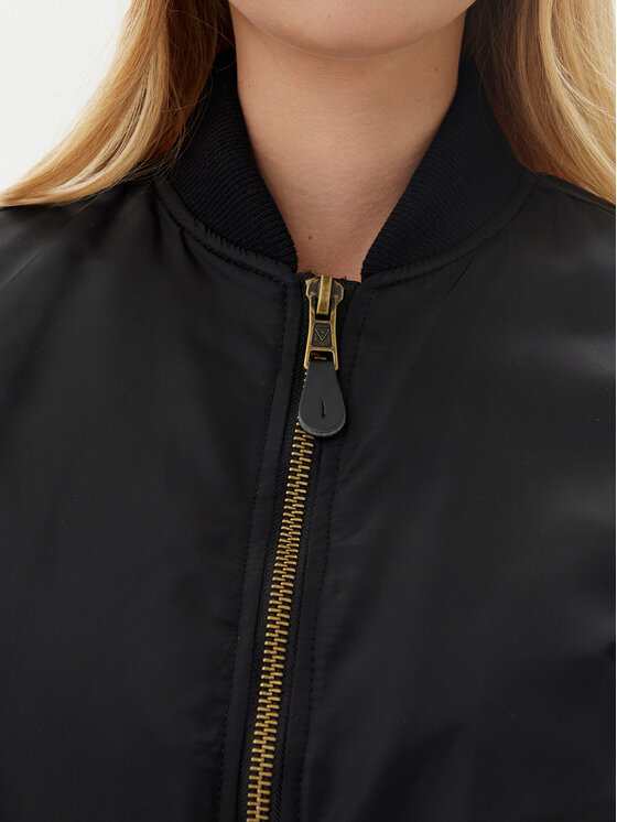 Guess Jeans Guess Jeans Bomberjacke W5RL81 WHAA2 Schwarz Regular Fit
