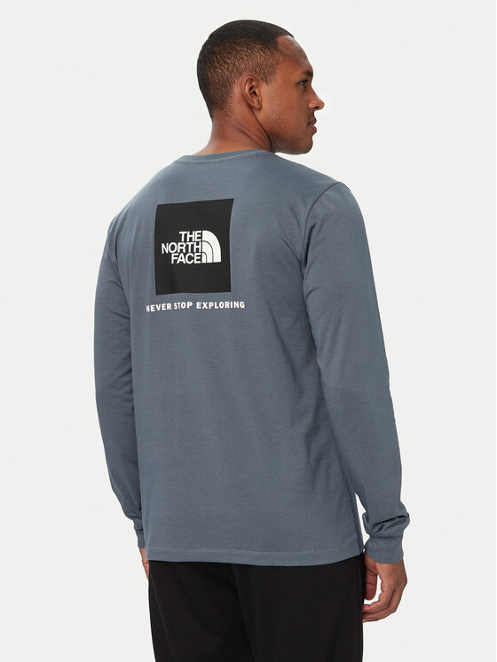 The North Face Longsleeve Evolution Box Nse NF0A8B68 Gri Regular Fit