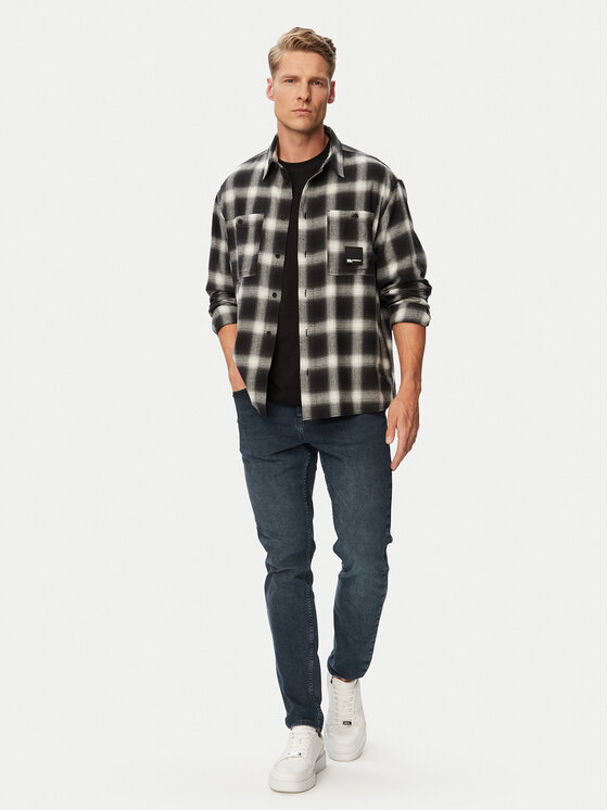 Karl Lagerfeld Jeans Karl Lagerfeld Jeans Πουκάμισο B3M16025 Μαύρο Relaxed Fit