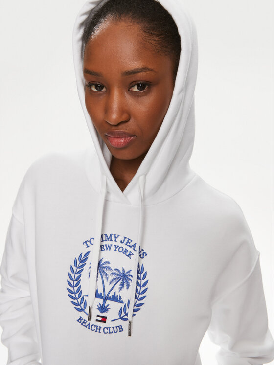 Tommy Jeans Tommy Jeans Felpa DW0DW17792 Bianco Boxy Fit
