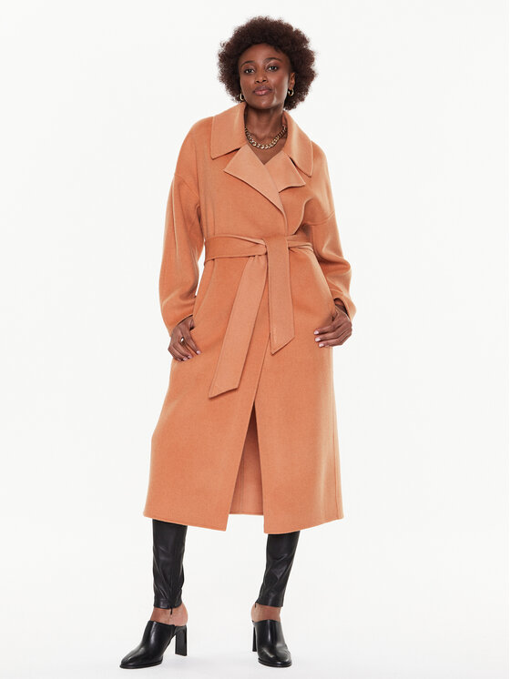 Calvin Klein Volneni Plašč K20K205006 Oranžna Oversize