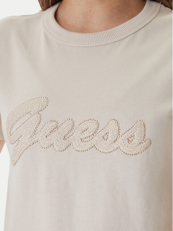 Guess Guess T-Shirt W6GI08 K3023 Béžová Regular Fit
