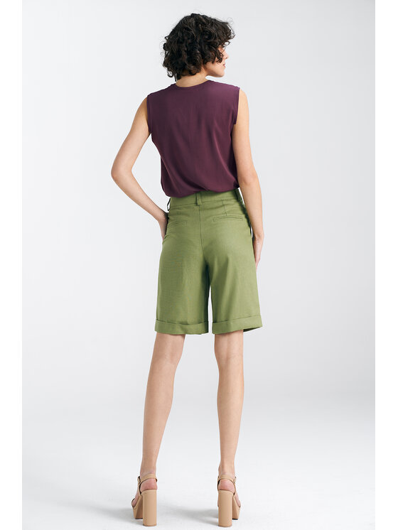 NIFE NIFE Elegantní šaty SD86 Zelená Relaxed Fit