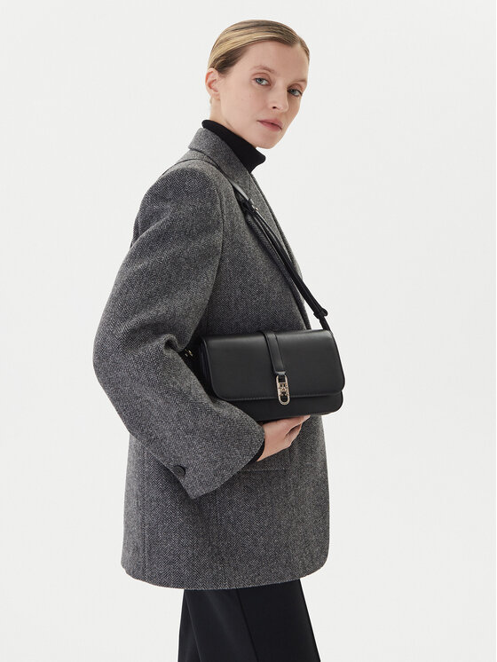 Tommy Hilfiger Tommy Hilfiger Дамска чанта Th Libre Flap Crossover AW0AW17723 Черен