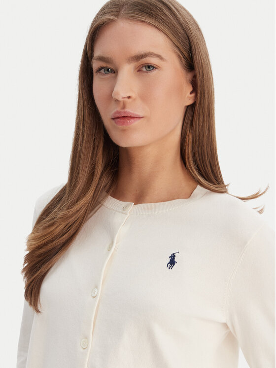 Polo Ralph Lauren Polo Ralph Lauren Kardigán 211971871003 Ekru Slim Fit