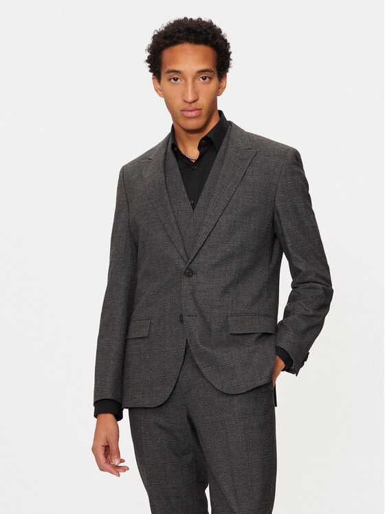 HUGO Hugo Kostiumas Henry/Getlin 50528361 Pilka Slim Fit