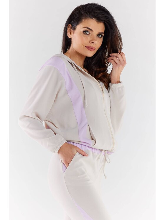 Awama Awama Bluza A495 Beżowy Basic Fit