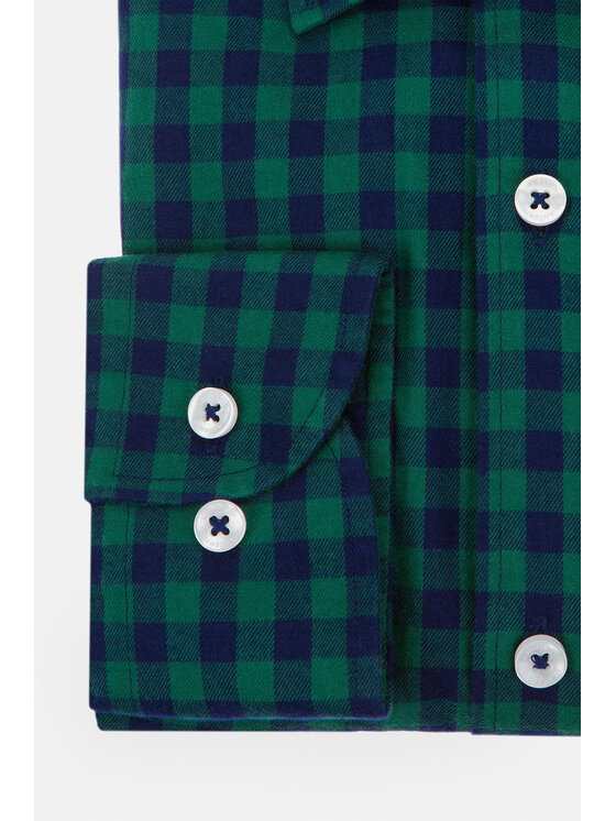 Lancerto Lancerto Koszula Taylor Zielony Slim Fit