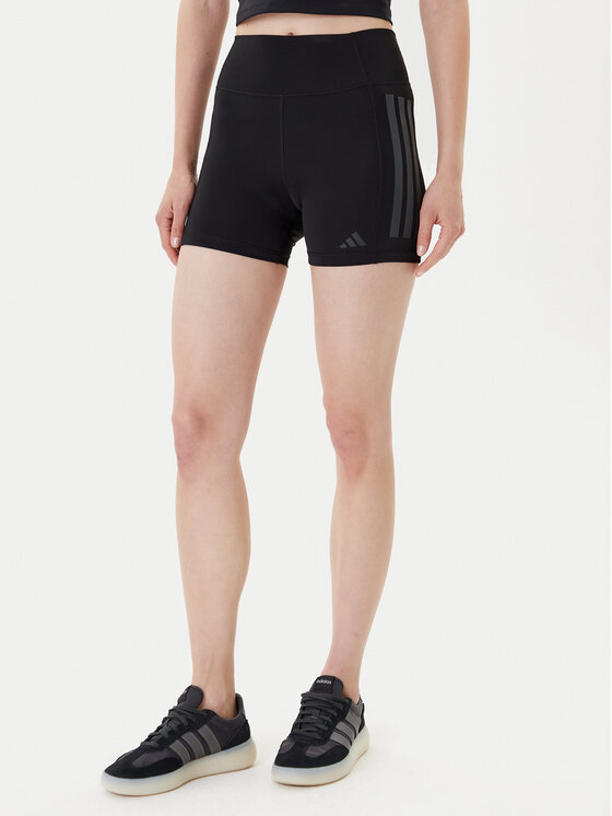 adidas adidas Cyklistické šortky Optime 3-Stripes JG6144 Čierna Slim Fit