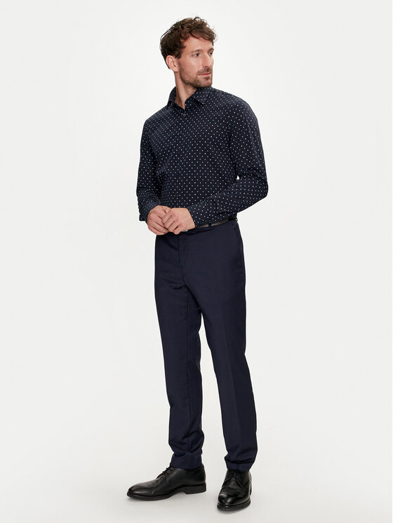 Calvin Klein Calvin Klein Koszula K10K113168 Granatowy Slim Fit