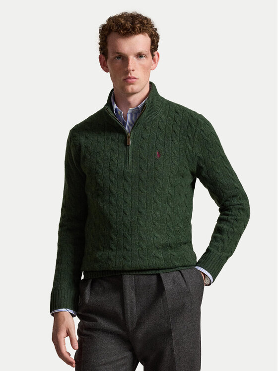Polo Ralph Lauren Polo Ralph Lauren Pulover 710876766502 Verde închis Regular Fit