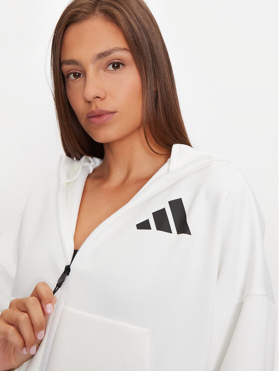 adidas adidas Majica dugih rukava Z.N.E. JE7849 Bijela Loose Fit