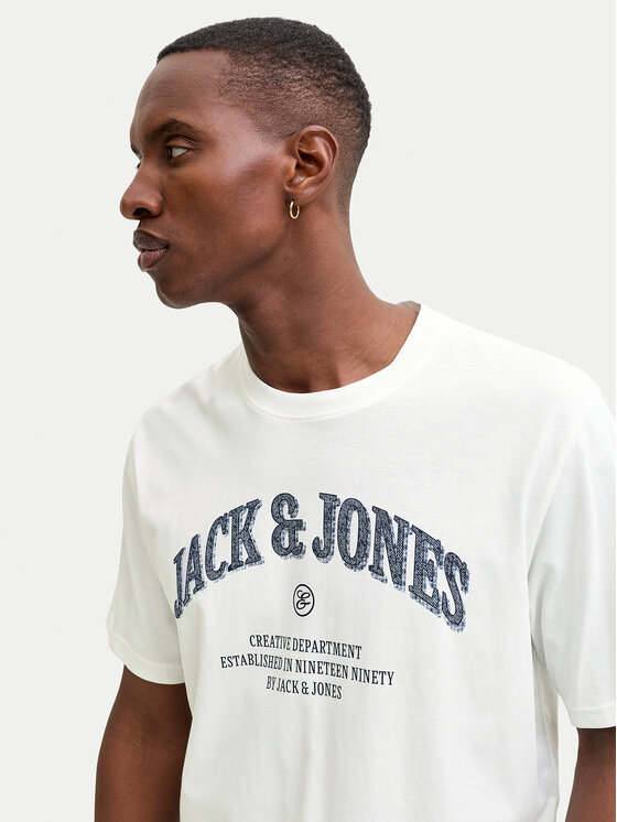 Jack & Jones Jack & Jones Tričko Denver 12291213 Biela Relaxed Fit