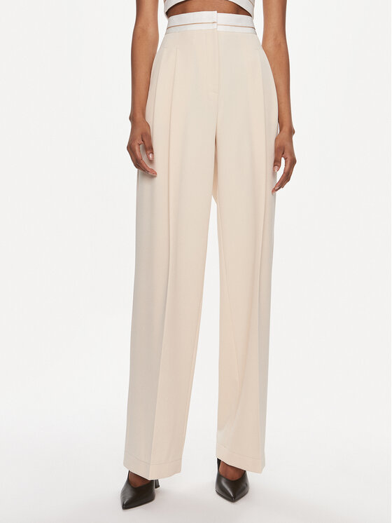 Patrizia Pepe Patrizia Pepe Pantaloni di tessuto 8P0576/A375-B788 Beige Regular Fit