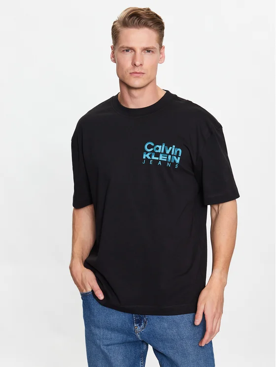 Calvin Klein Jeans T-Shirt J30J324225 Schwarz Regular Fit