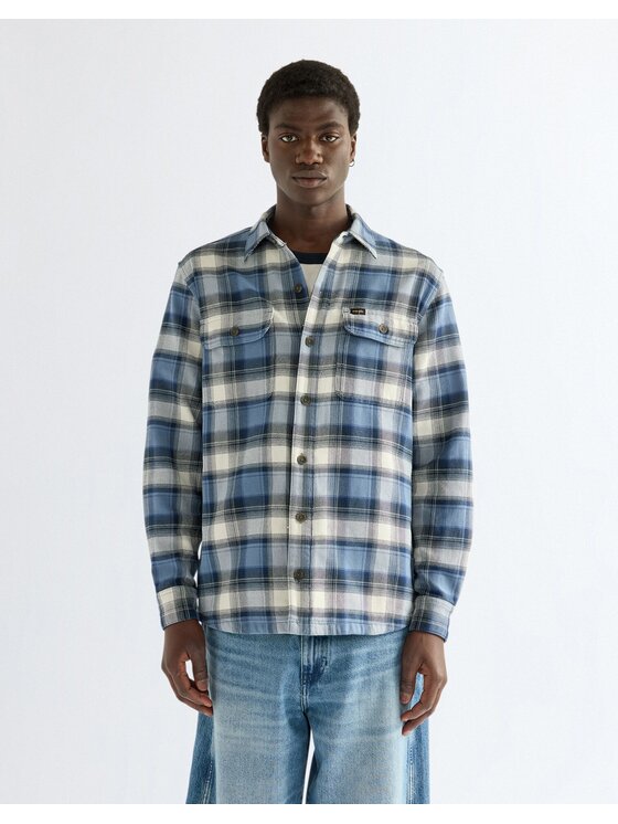 Wrangler Wrangler Koszula WESTERN UTILITY SHIRT Niebieski Regular Fit