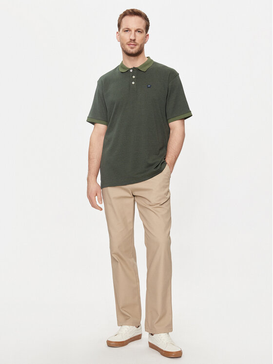 Wrangler Wrangler Polo 112350410 Zielony Regular Fit