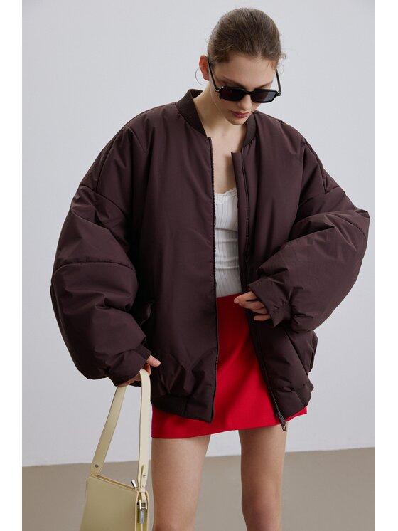 Estro Estro Bomber ER00119219 Marrone Oversize