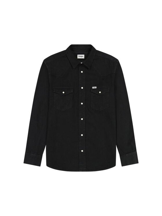 Wrangler Wrangler Koszula jeansowa WRANGLER 112362906 WESTERN SHIRT Czarny Regular Fit