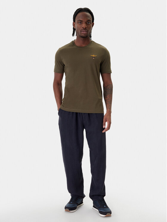 Aeronautica Militare Aeronautica Militare T-shirt 261TS1580UJ00372 Zelena Regular Fit