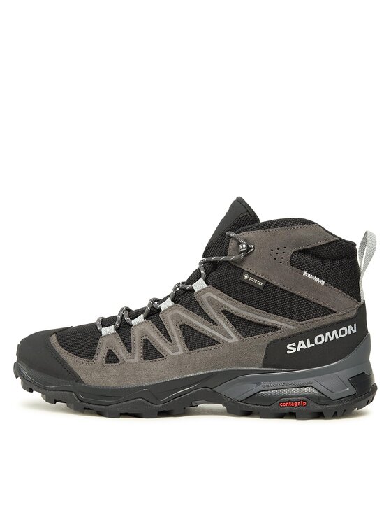 Salomon Salomon Trekkingi X Ward Leather Mid GORE-TEX L47181700 Szary