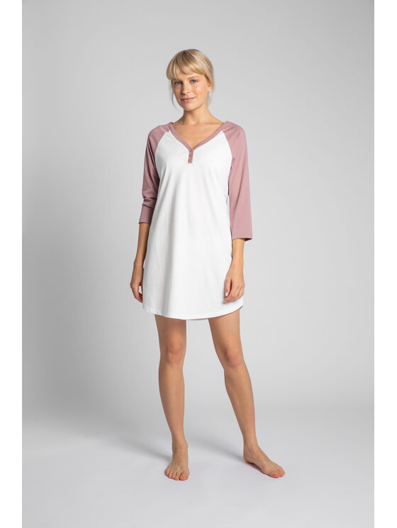 LaLupa LaLupa Koszula nocna LA018 Biały Comfortable Fit