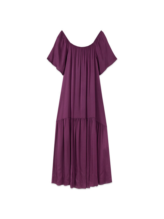 Oltre Oltre Sukienka wieczorowa 7003J000866N029 Fioletowy Baggy Fit