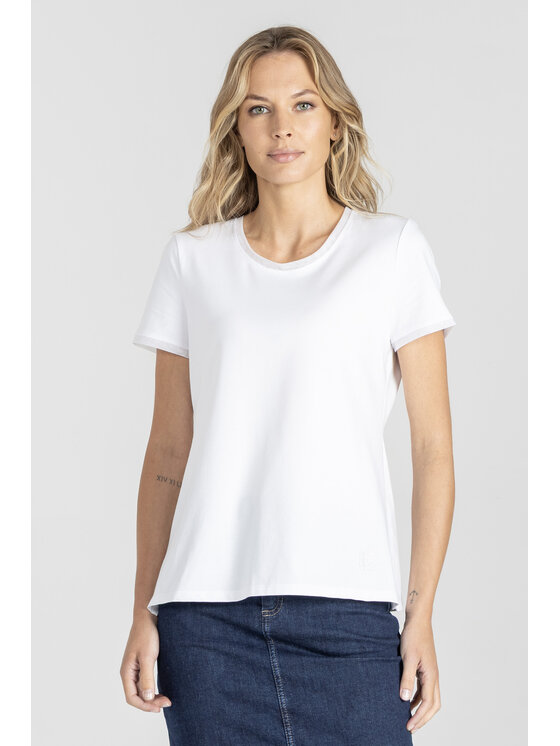 Deni Cler Milano Deni Cler Milano T-Shirt T-DC-T250-E5-10-10-1 Biały Regular Fit