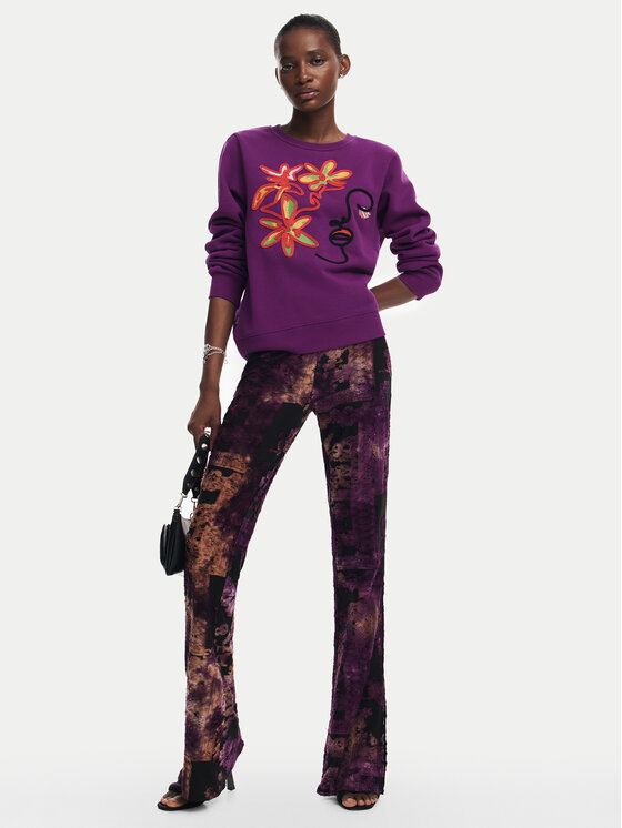 Desigual Desigual Sweatshirt Lady 24WWSK16 Violett Regular Fit