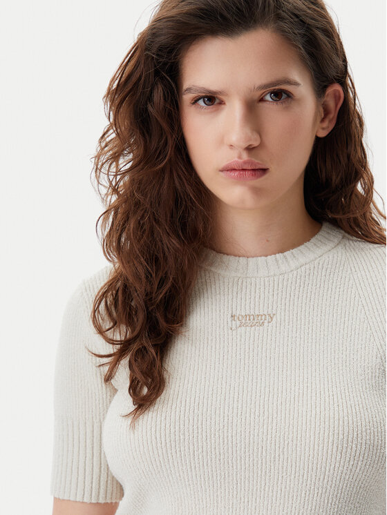 Tommy Jeans Tommy Jeans Sveter DW0DW20380 Béžová Regular Fit