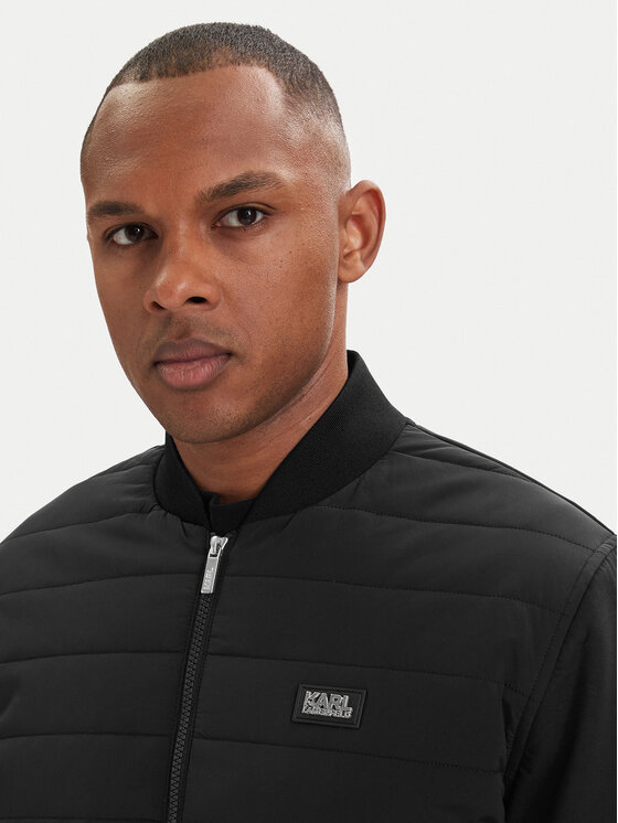 KARL LAGERFELD KARL LAGERFELD Bomber striukė 505061 562902 Juoda Regular Fit