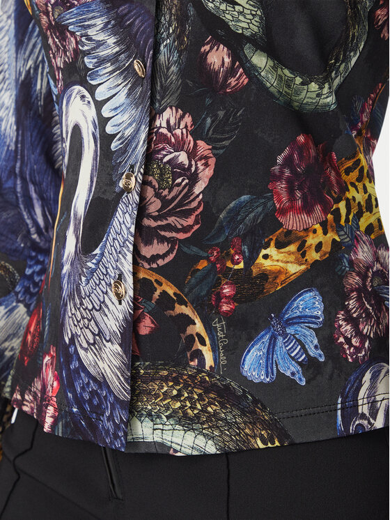 Just Cavalli Just Cavalli Bluza 81PAL228 JS566 Pisana Slim Fit