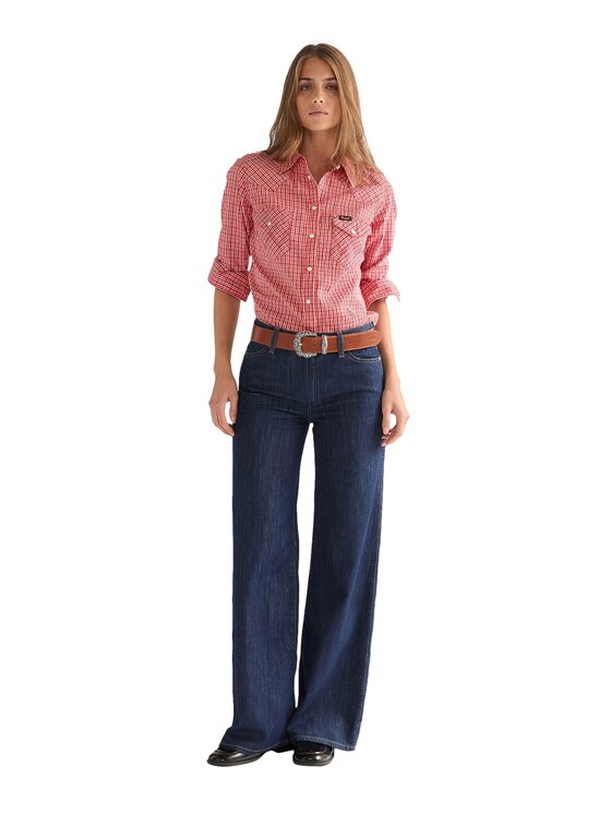 Wrangler Wrangler Jeansy 112378172 Niebieski Wide Leg