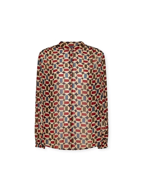 Elena Mirò Elena Mirò Blusa 2126P100162N001 Bordeaux Regular Fit
