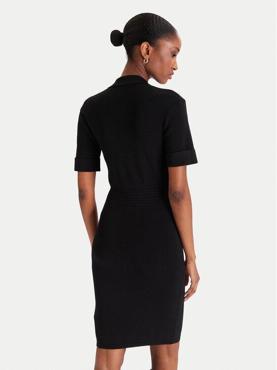 Guess Guess Плетена рокля W5YK29 Z0130 Черен Slim Fit