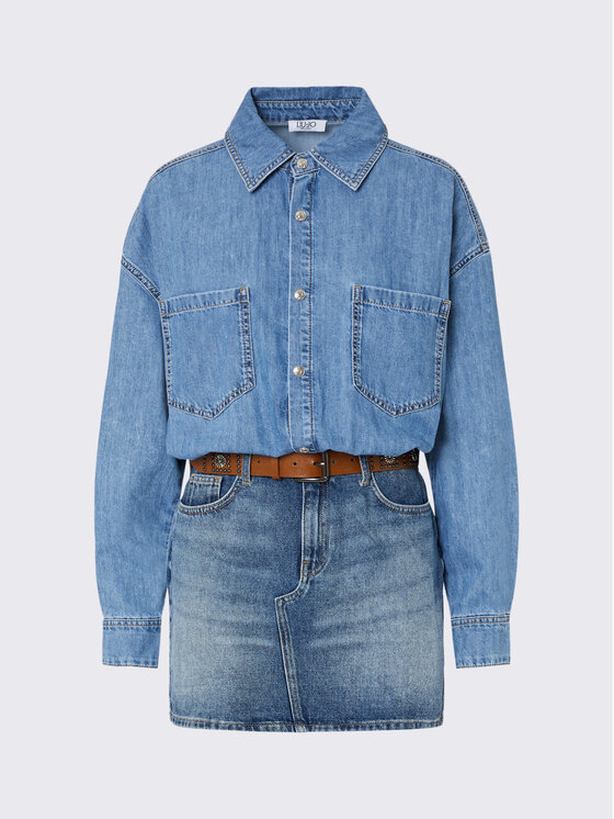 Liu Jo Liu Jo Sukienka jeansowa UF6185D037079104 Niebieski jasny Regular Fit
