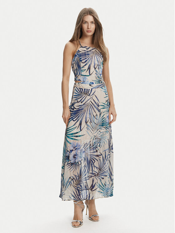 Guess Guess Marškinėliai W5GH74 WH9Z2 Mėlyna Slim Fit