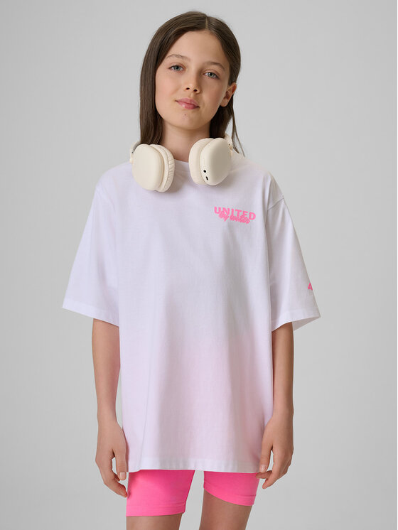 4F 4F T-Shirt POOLSIDE CLUB Biały