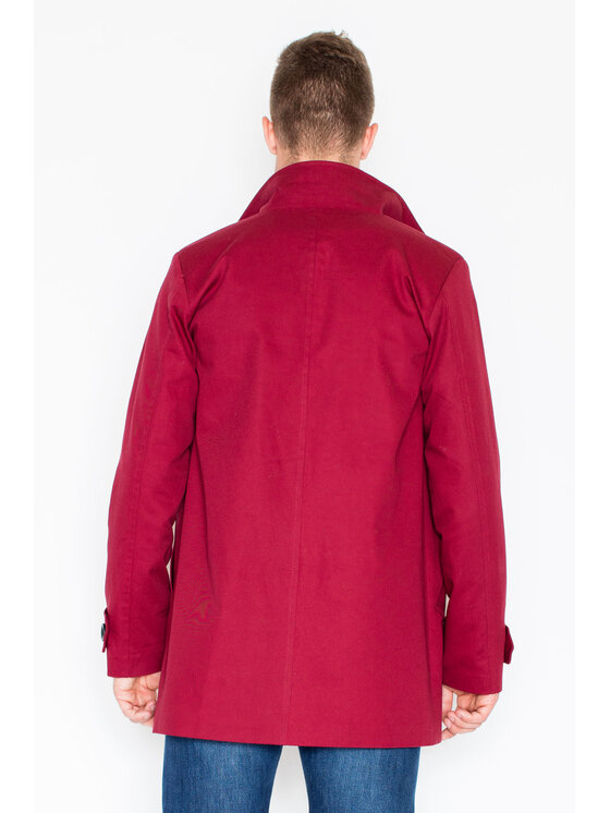 Visent Visent Cappotto di transizione V028 Bordeaux Regular Fit