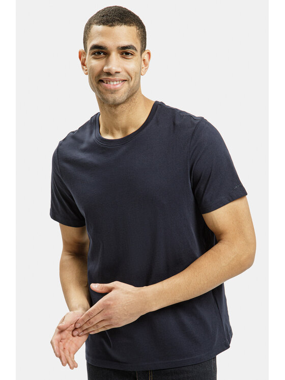 Cross Jeans Męski T-Shirt, rozmiar L, Granatowy, 15427-001