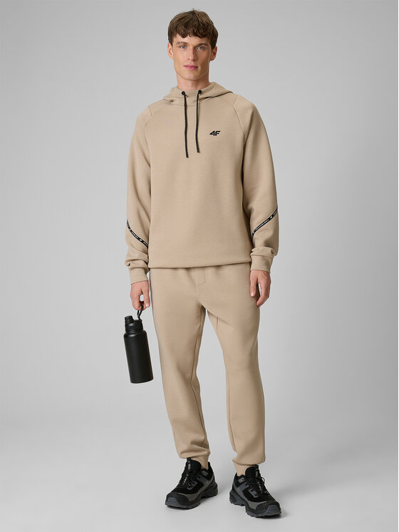 4F 4F Bluza SPORTS CLUB Beżowy Regular Fit