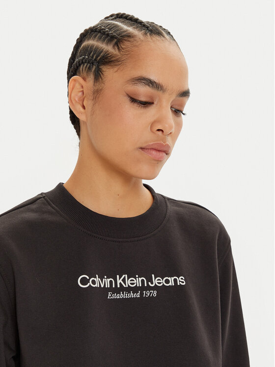 Calvin Klein Jeans Calvin Klein Jeans Džemperis Institutional J20J224913 Juoda Regular Fit